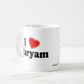 私はMaryamを愛します コーヒーマグカップ (正面左)