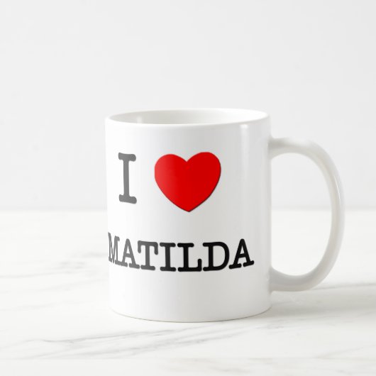 私はMatildaを愛します コーヒーマグカップ (右)