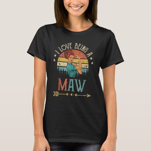 私はMaw Women Rosieヴィンテージおばあちゃん大好き Tシャツ (正面)
