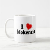 私はMckenzieを愛します コーヒーマグカップ (左)