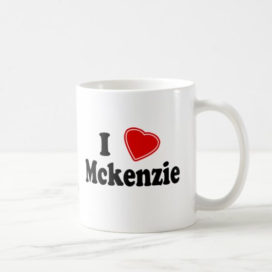 私はMckenzieを愛します コーヒーマグカップ (右)