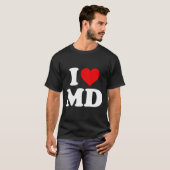 私はMdハートメリーランドが大好き Tシャツ (正面フル)