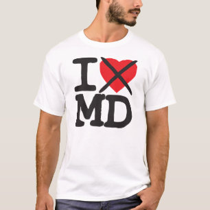 私はMD -メリーランド--を憎みます Tシャツ