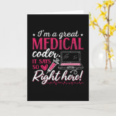 私はMedical Coder ICDコー素晴らしディングプログラマ カード (黄色い花)