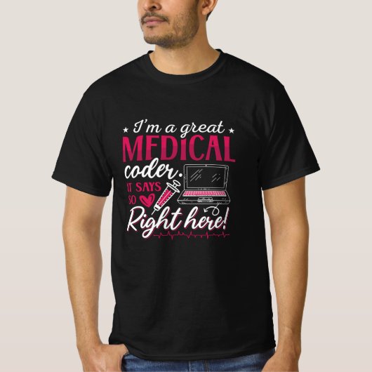私はMedical Coder ICDコー素晴らしディングプログラマ Tシャツ (正面)