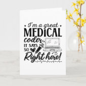 私はMedical Coder ICDプログラマー素晴らしコーディングである カード (黄色い花)