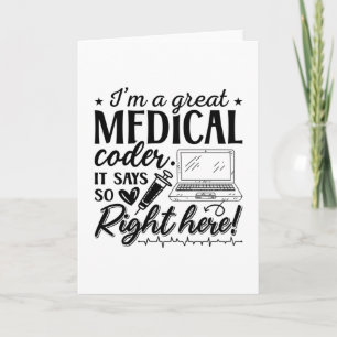 私はMedical Coder ICDプログラマー素晴らしコーディングである カード