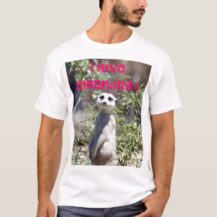 私はMeerkatsのTシャツを愛します Tシャツ
