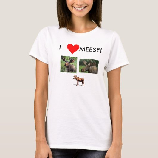 私はmeese愛します tシャツ (正面)