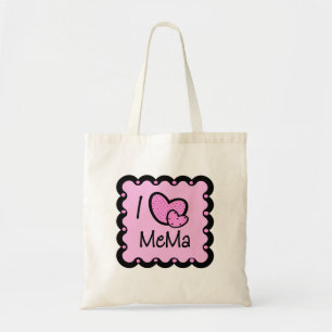 私はMemaのかわいいTシャツを愛します トートバッグ