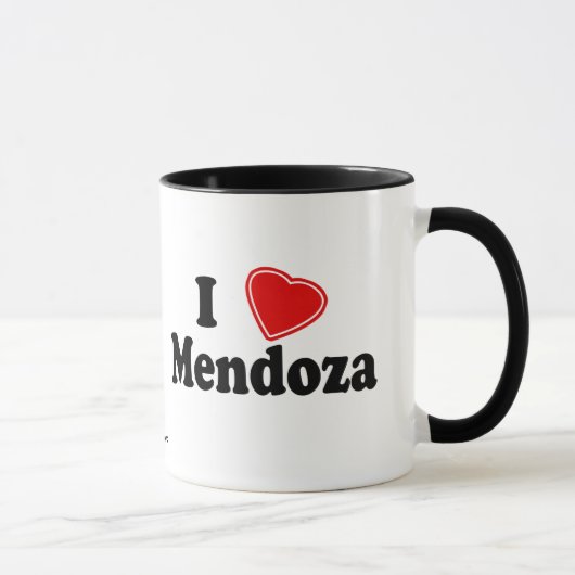 私はMendozaを愛します マグカップ (右)