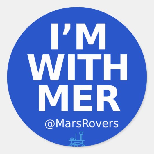 "私はMERと"光沢のあるシール ラウンドシール (正面)