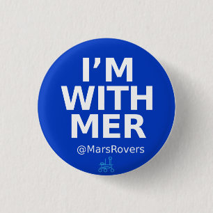 "私はMER"のキャンペーンとボタンあります 缶バッジ