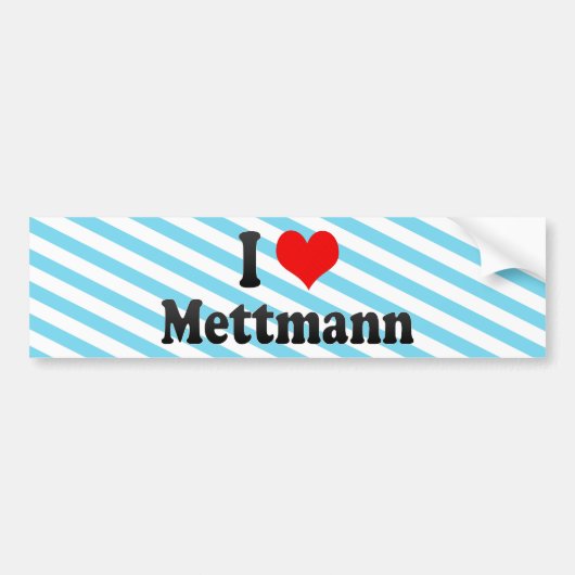 私はMettmann、ドイツを愛します バンパーステッカー (正面)