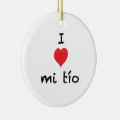 私はmiのtíoのカスタム2の味方された写真のオーナメントを愛します セラミックオーナメント (右)