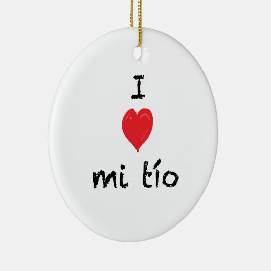 私はmiのtíoのカスタム2の味方された写真のオーナメントを愛します セラミックオーナメント (右)