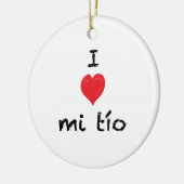 私はmiのtíoのカスタム2の味方された写真のオーナメントを愛します セラミックオーナメント (左)