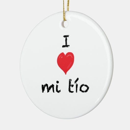 私はmiのtíoのカスタム2の味方された写真のオーナメントを愛します セラミックオーナメント (左)