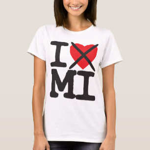 私はMI -ミシガン州--を憎みます Tシャツ
