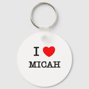 私はMicahを愛します キーホルダー