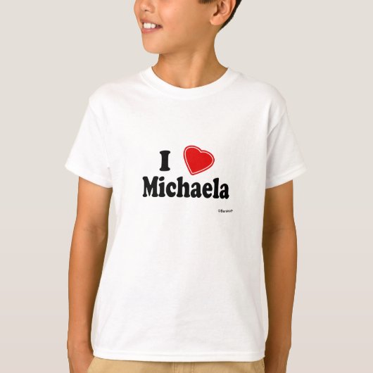 私はMichaelaを愛します Tシャツ (正面)