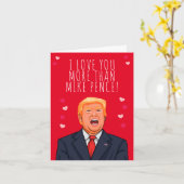 私はMike Pence Valentineよりも愛している カード (黄色い花)