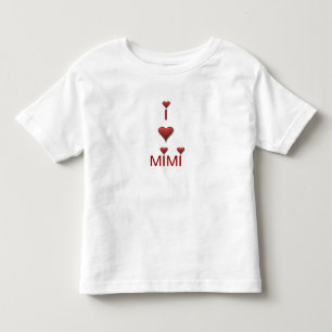 私はMIMI幼児のTシャツのTシャツを愛します トドラーTシャツ