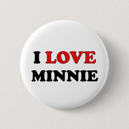 私はMinnieを愛します 缶バッジ (正面)