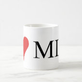 私はMIPsのマグを愛します コーヒーマグカップ (中央)