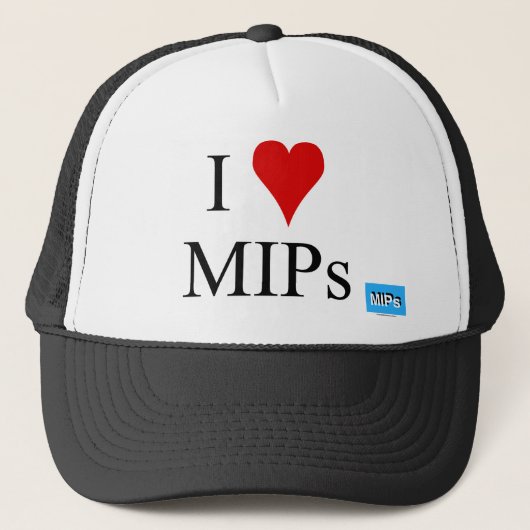 私はMIPs帽子が大好き キャップ (正面)