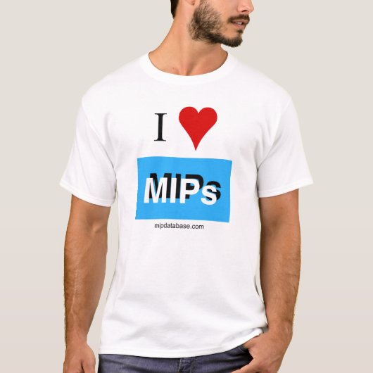 私はMIPs3 Tシャツを愛します Tシャツ (正面)