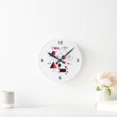 私はMiroを愛します ラウンド壁時計 (ホーム)