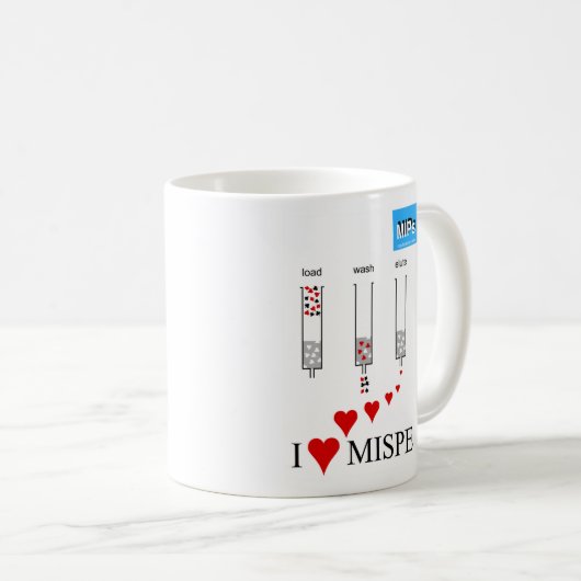 私はMISPEのマグを愛します コーヒーマグカップ (正面右)