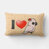 私はMoluccanオウムを愛します ランバークッション (裏面)