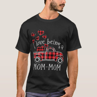 私はMOM-MOM赤トラックのハート価が大好き Tシャツ