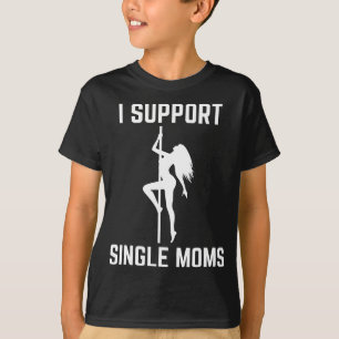私はMomsの不快独身のな失礼なパーティーグラフィックをサポート Tシャツ