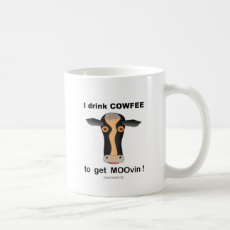 私はMOOvinを得るためにCOWfeeを飲みます! コーヒーマグカップ