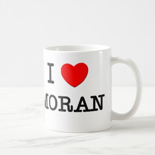 私はMoranを愛します コーヒーマグカップ (右)