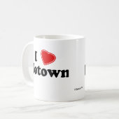 私はMotownを愛します コーヒーマグカップ (正面左)