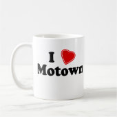 私はMotownを愛します コーヒーマグカップ (左)