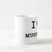 私はMUSTELIDSを愛します コーヒーマグカップ (中央)