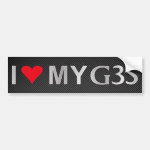 私はMyG35 wカーボン繊維を愛します バンパーステッカー