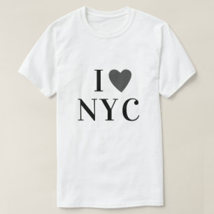 私はN Y Cが大好き  ハートカスタム文字NYCニューヨーク Tシャツ