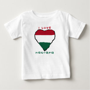 私はNagyapaの乳児のTシャツを愛します ベビーTシャツ