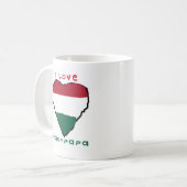 私はNagypapaのマグを愛します コーヒーマグカップ (正面左)