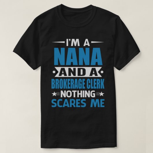 私はNANAで仲買店員のMは何も怖くない Tシャツ (デザイン正面)