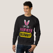 私はNanny Bunny Rabbit耳の卵のイースターデー スウェットシャツ (正面フル)