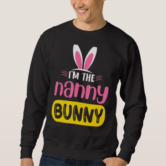 私はNanny Bunny Rabbit耳の卵のイースターデー スウェットシャツ (正面)