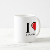 私はNapervilleを愛します コーヒーマグカップ (正面右)