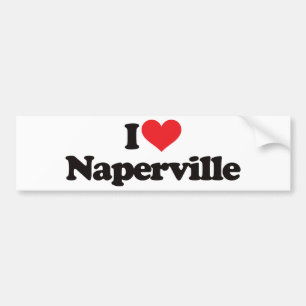 私はNapervilleを愛します バンパーステッカー